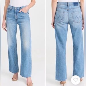 MOTHER Superior The Dodger Sneak Wide Leg Jeans Tomorrow Never Knows Size 27